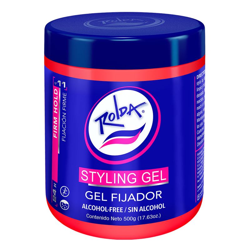 Rolda Gel Fijador sin Alcohol Rojo 500 g. 1001789