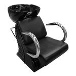 Sileti Lavacabeza Cerámica Color Negro y Silla Color Negro ST-3001-1