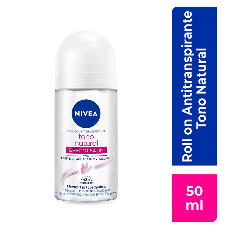 Nivea Desodorante Tono Natural Efecto Satín Roll-On 50 ml. 6131