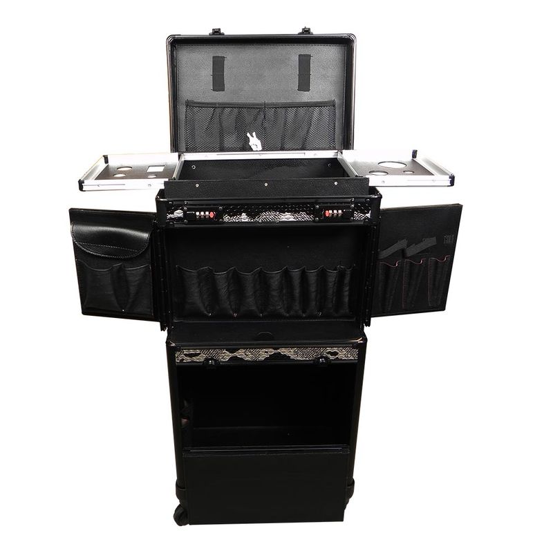 Sileti Maleta de Peluquería Color Negro 3 Compartimentos SILETI MALETA DE PELUQUERIA NEGRO 3 COMPARTIMENTOS ST-8002
