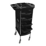 Sileti Organizador para Peluquería con 4 Bandejas Color Negro ST-8010
