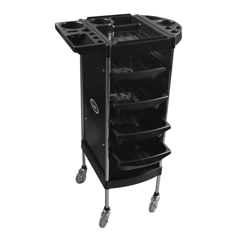 Sileti Organizador para Peluquería con 4 Bandejas Color Negro ST-8010