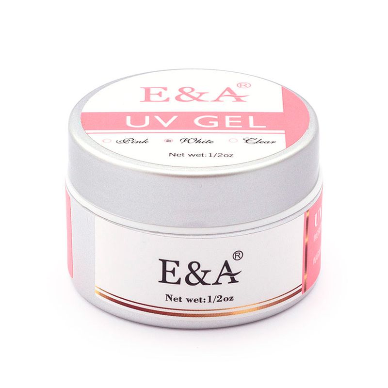 E&A Gel Uv para Uñas White 15 g. EAUV-15B-W