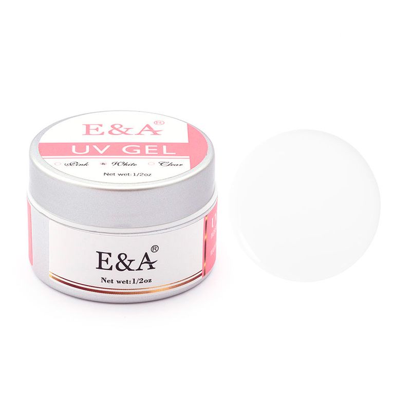 E&A Gel Uv para Uñas White 15 g. EAUV-15B-W