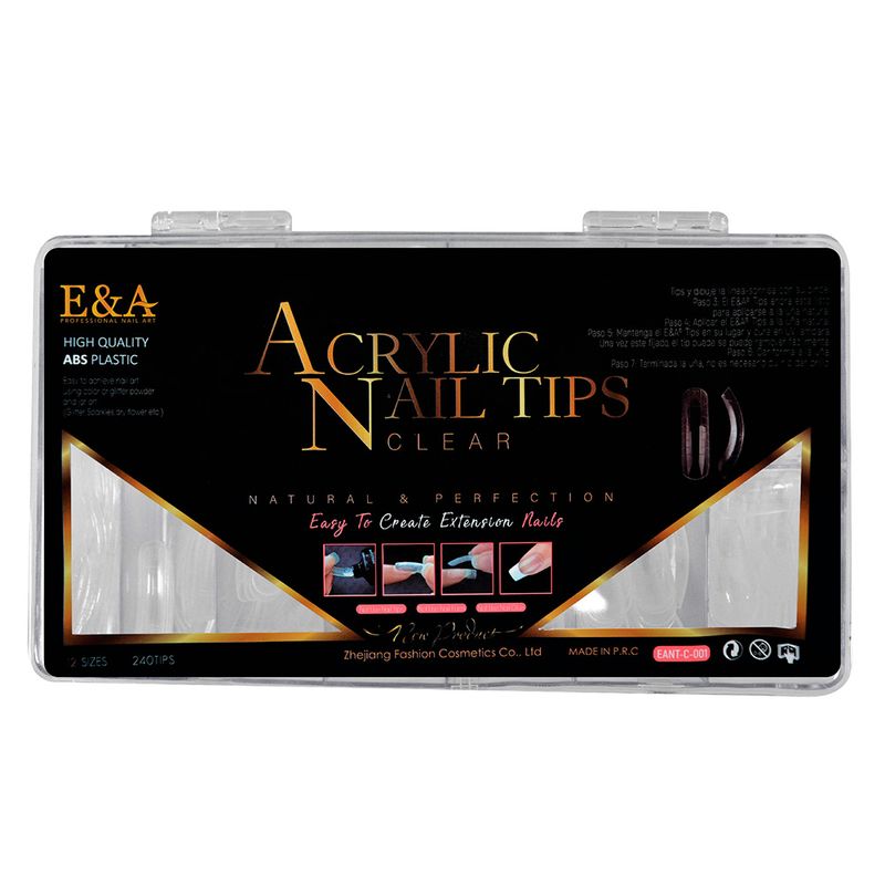E&A Moldes Dual para Uñas Postizas Color Transparente/Clear EANT-C-01