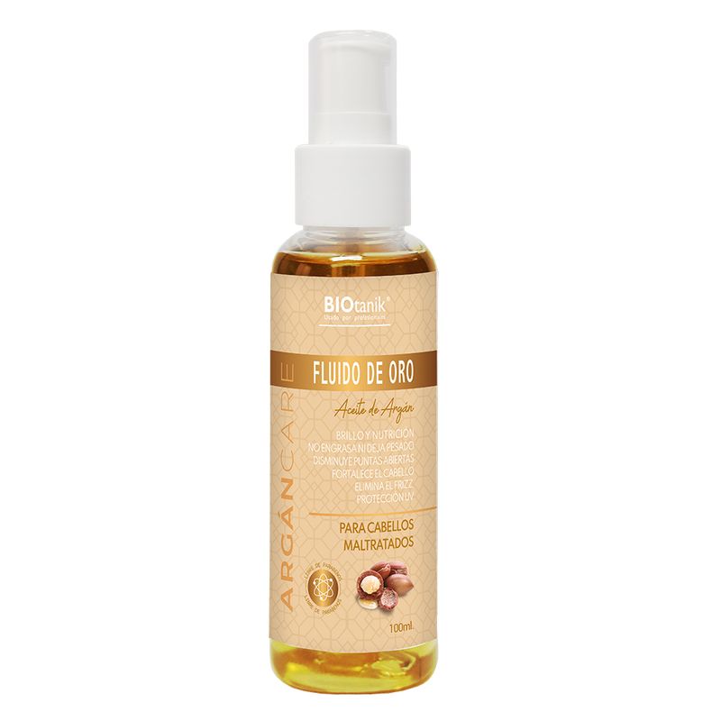 Biotanik Tratamiento Aceite Fluido de Oro Aporta Brillo y Nutrición 100 ml. PT074