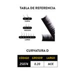 Satine Extensiones de Pestañas D - grosor 0.20 mm Largo Mix SA-545