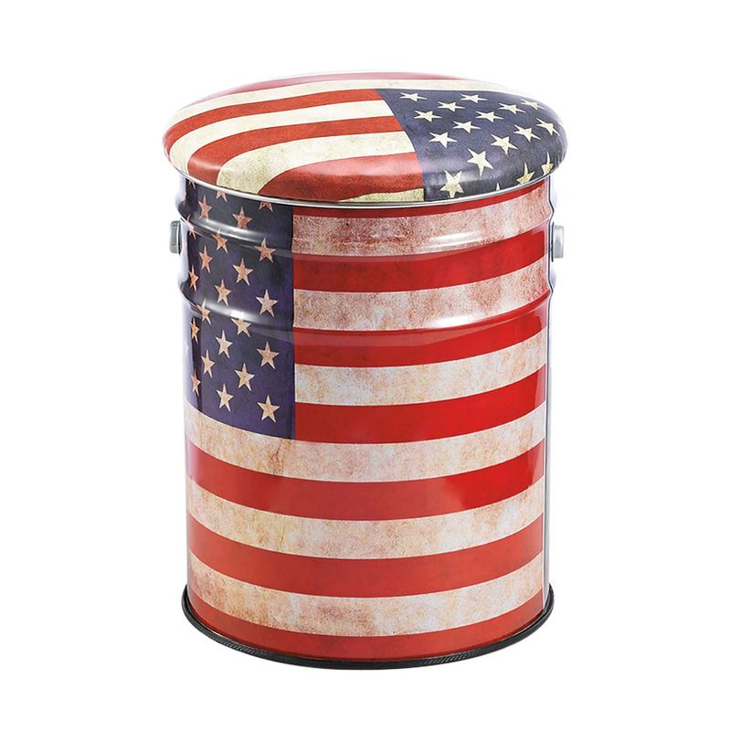 Sileti Banco para Barbería con Almacenamiento Bandera EEUU ST-7601