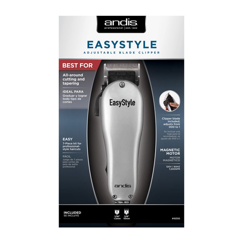 Andis Máquina Recortadora para Cabello Cuchilla Ajustable 7 Piezas 18395