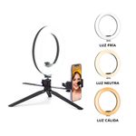 Sileti Aro de Luz Led 8 Pulgadas con Soporte para Mesa ST-9205