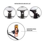 Sileti Aro de Luz Led 8 Pulgadas con Soporte para Mesa ST-9205