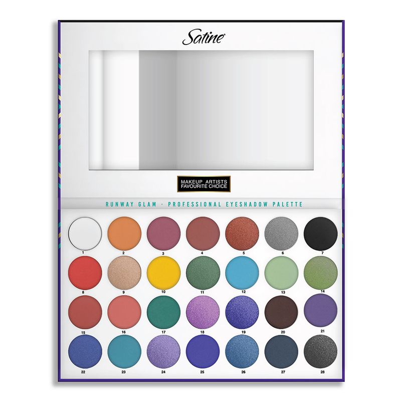 Satine Paleta de Sombras para Ojos Profesional 28 Tonos Runway Glam SA-804