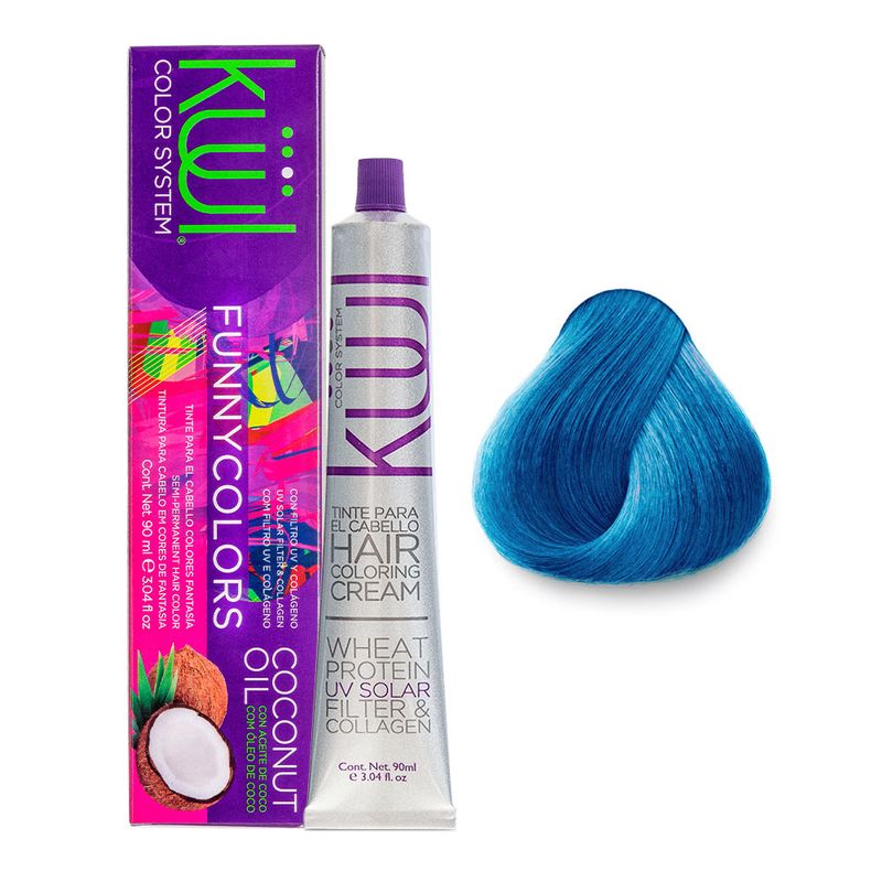 Kuul Kuul Funny Colors | Tinte de Fantasía 90ml. Azul Neón AZUN KU
