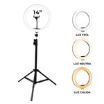 Sileti Aro de Luz Led 14 pulgadas para Fotografía y Maquillaje con trípode ST-9208