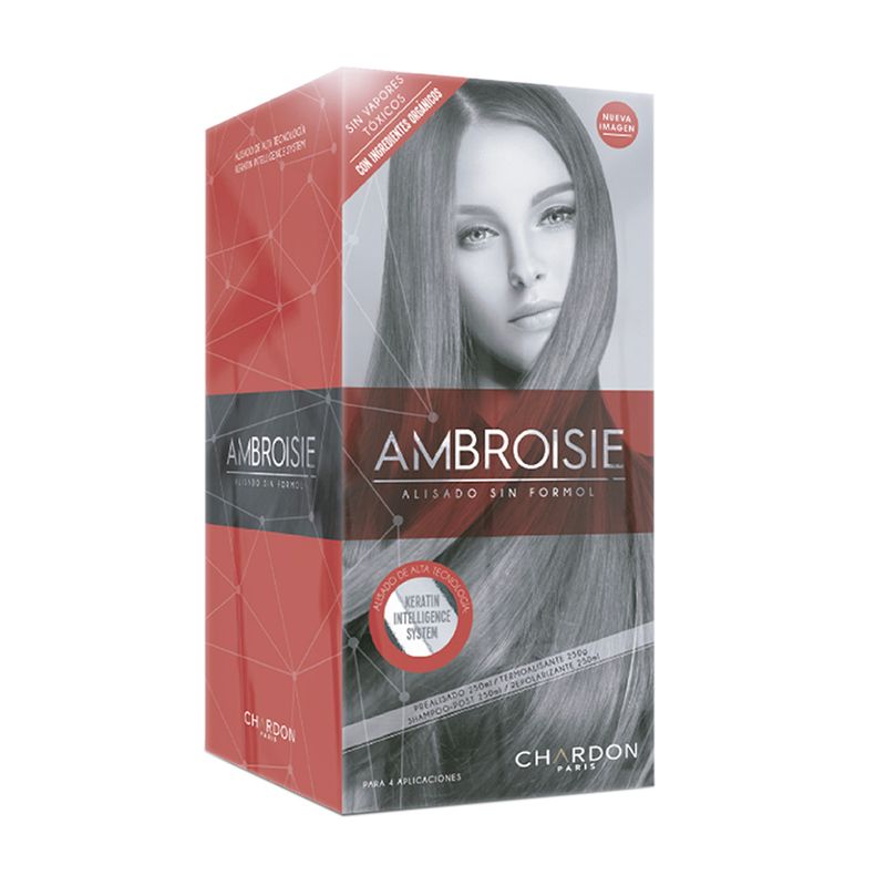 Rene Chardon Chardon Ambroisie Kit Mediano Alisado sin Formol 4 unds. 7861076256271