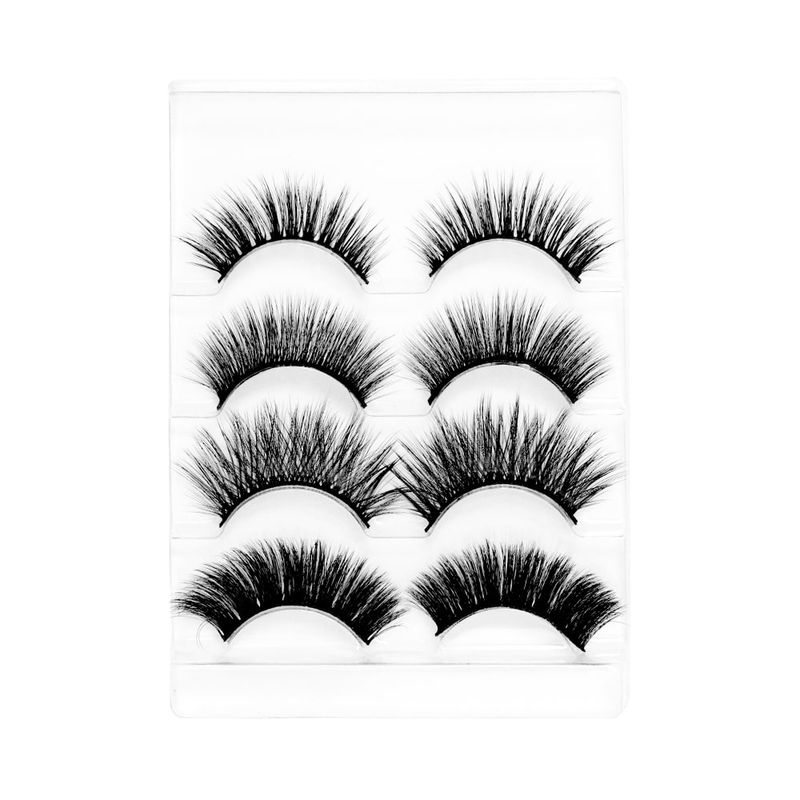 ZZAM Set Pestañas Postizas en Banda 6D 4 Pares Variados ZZ321B