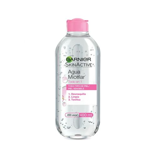 Skinactive Agua Micelar Rosada Todo en uno 400 ml.