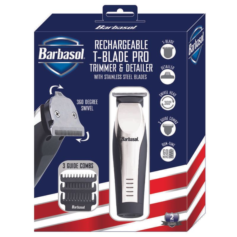 Barbasol Recortadora Pro Recargable T-Blade para detalles CBT1-6003