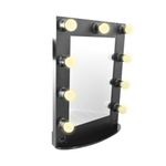 Sileti Espejo con Marco Negro y Luces ST-9100