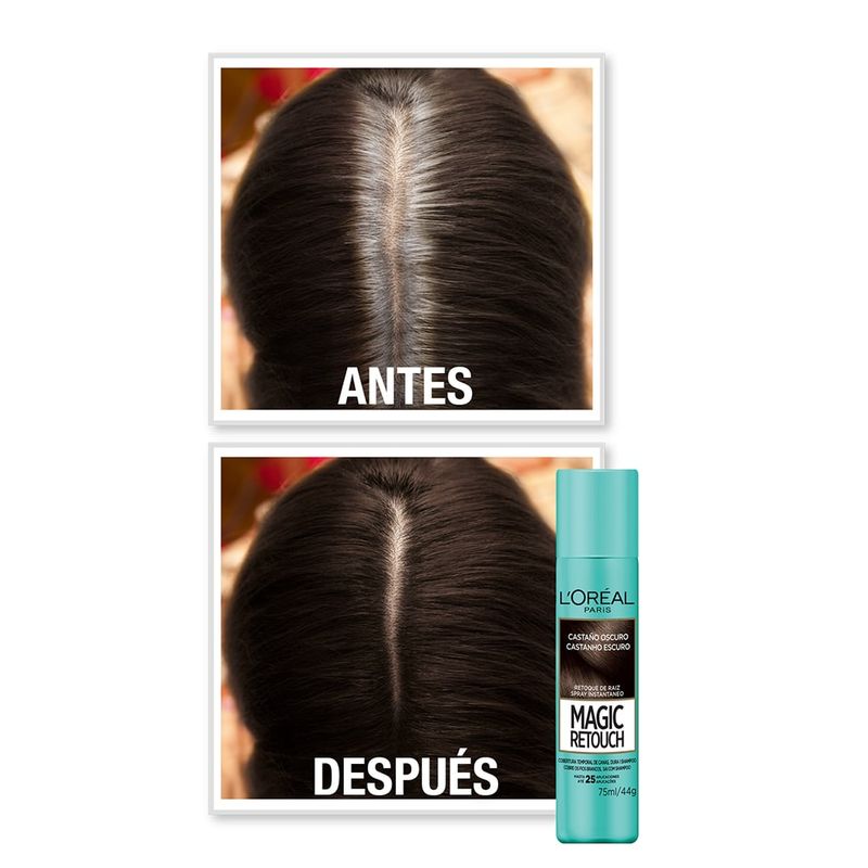 L'oreal Magic Retouch 75 ml. Castaño Oscuro 17406