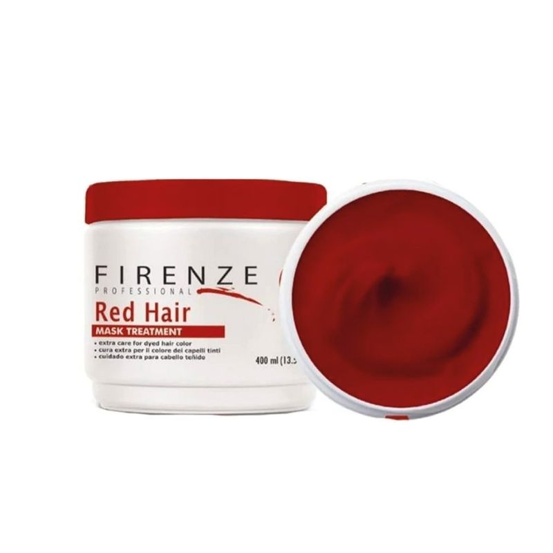 Firenze Mascarilla profesional de tratamiento cabello rojo 400 ml. 413562