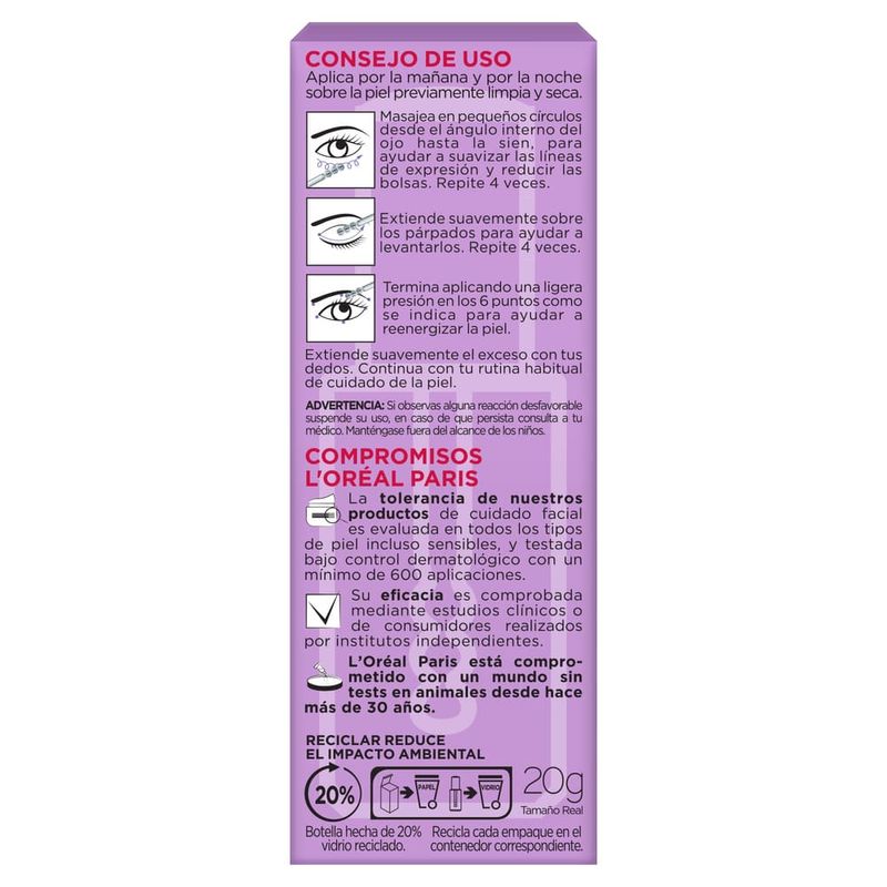 L'oreal Revitalift Sérum Rellenador Ojos 20 ml. 794557