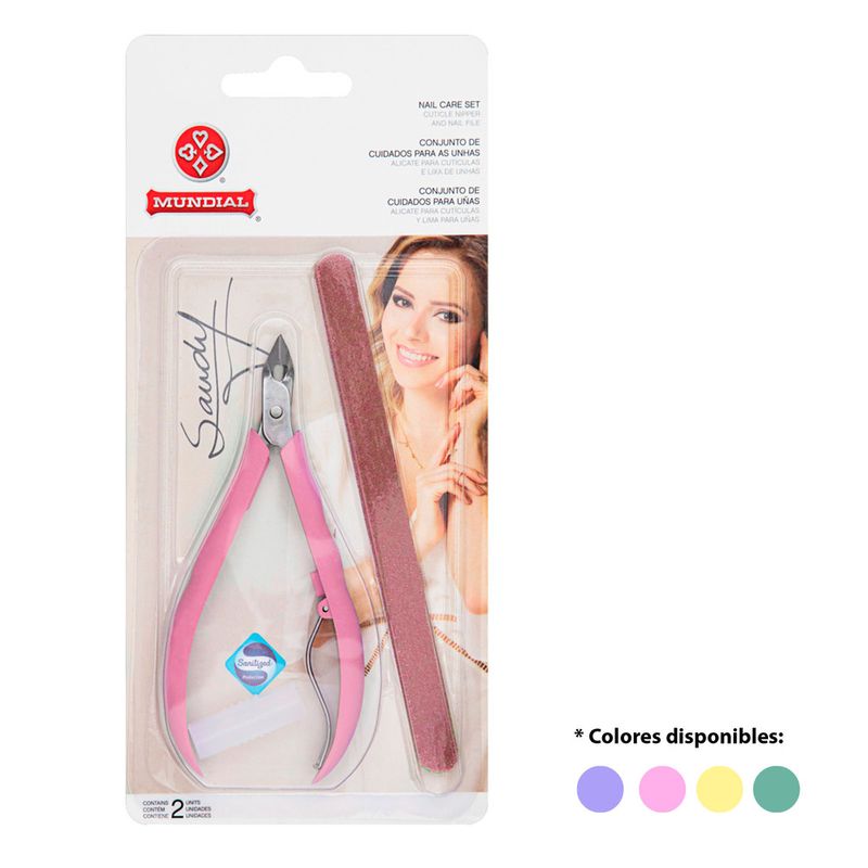 Mundial Sandy Set Alicate para Cutículas + Lima para Uñas 741-S