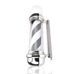 Sileti Sileti Polo de Barbero Blanco y Negro ST-7502