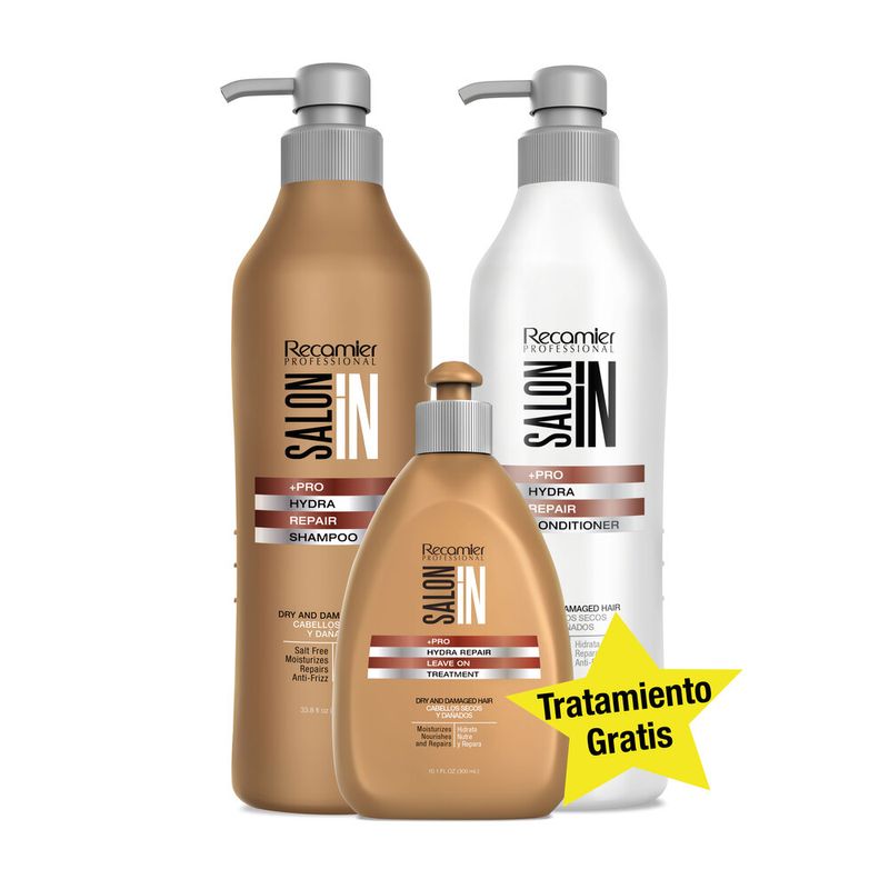 Salon In Hydra Repair Pack: Shampoo + Acondicionador + Tratamiento 643794