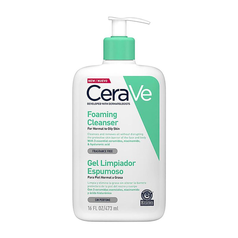 CERAVE GEL LIMPIADOR ESPUMOSO PIEL NORMAL/GRASA 473 ML