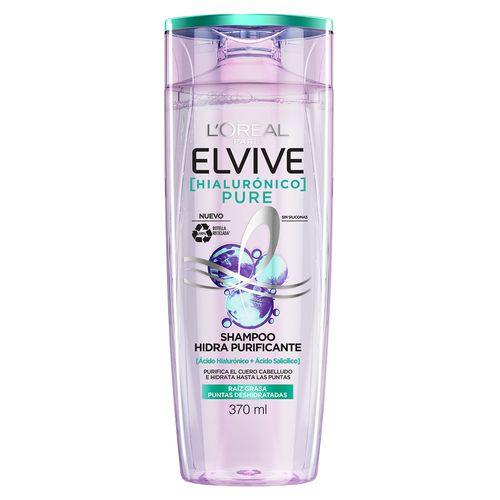 Elvive Shampoo Hialuronico Pure 370 ml.