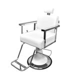 Sileti Silla de Peluquería en Color Blanco y Acero ST-2038