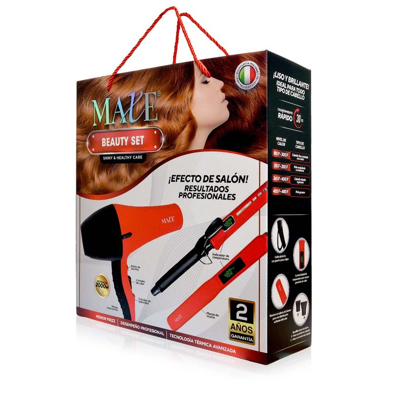 Maxe Set Plancha + Ondulador + Secadora MX-690