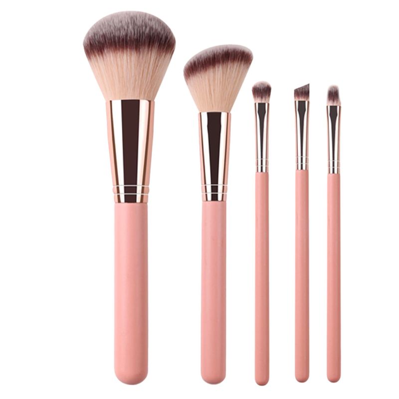 Satine Set Brochas Maquillaje Rose SA-215