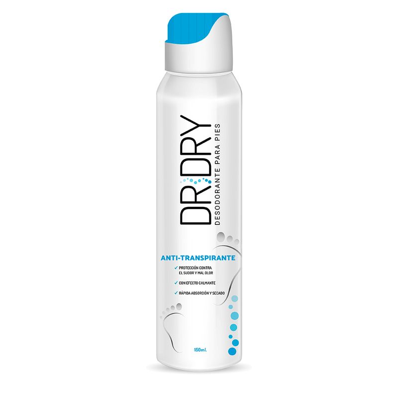 Dr. Dry Desodorante Pies Antitranspirante en Aerosol 150 ml. 7862130510377