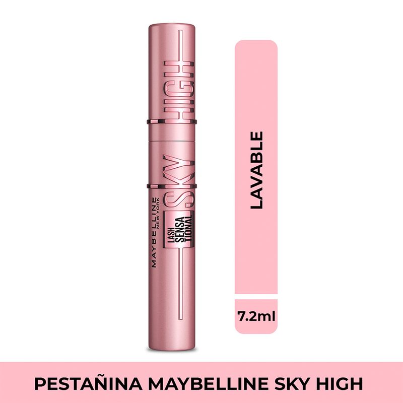 Maybelline Lash Sensational Sky High Washable Mascara/Máscara Alargadora y Voluminizadora 90500