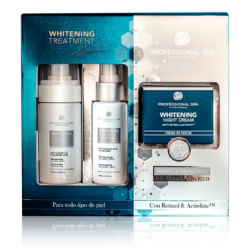 Professional Spa Kit Whitening Treatment Night Care/Kit Tratamiento Blanqueador Cuidado de Noche PPSK1018
