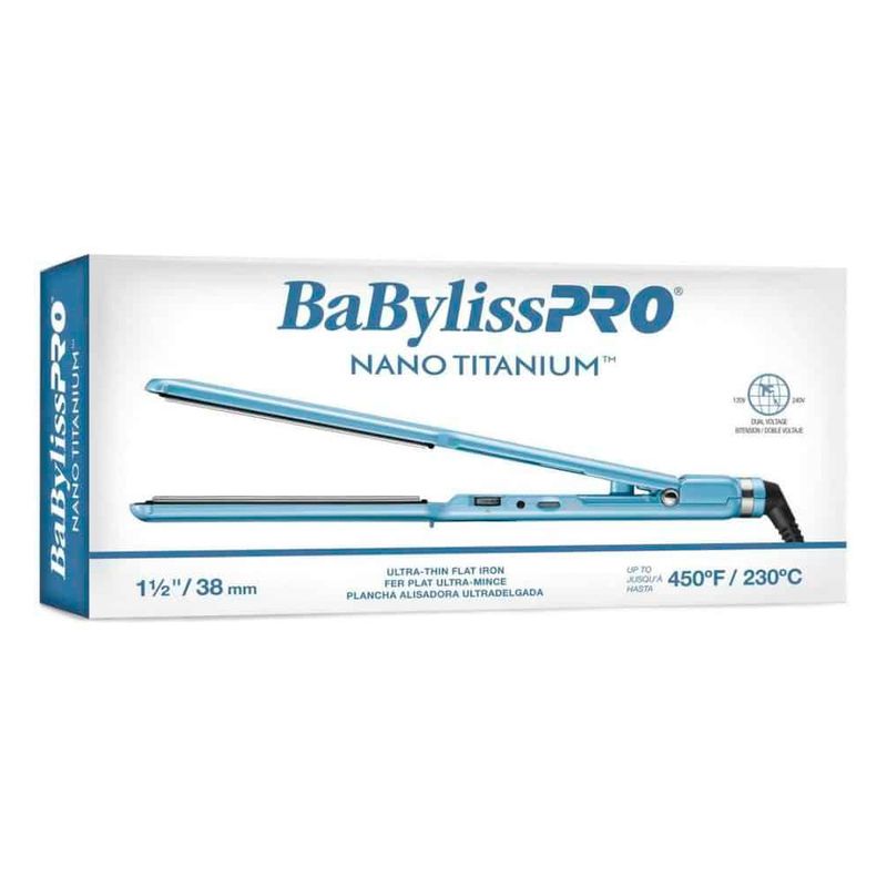 Babyliss Plancha Placa 1- 1/2, nano titanium BNT4073TSR