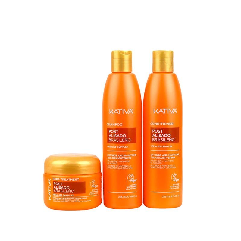 Kativa Kit Post Alisado Brasileño Shampoo + Acondicionador + Tratamiento 75063792