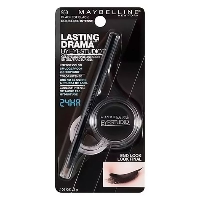Maybelline Eye Studio Lasting Drama Gel Liner Blackest Black 24hr 20186