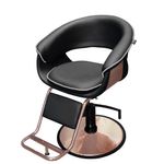Sileti Silla Peluqueria Negro y Acero Dorado ST-1016-1