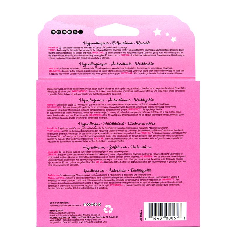 Hollywood Fashion Secrets HFS Cubre Pezones de Silicona Grande Light Skin 1008672