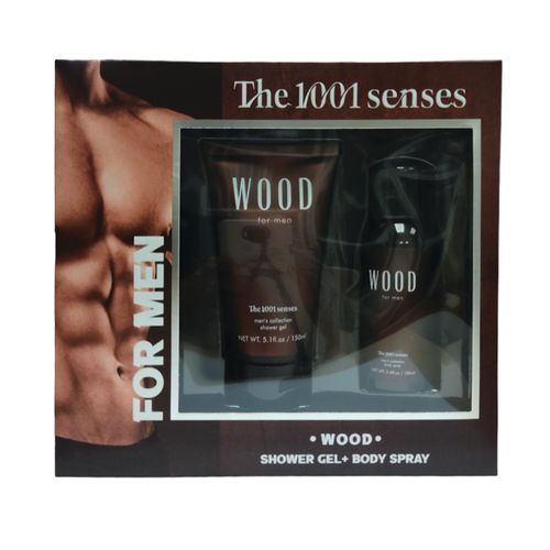 The 1001 Senses Pack Men Wood Shower + Body Spray