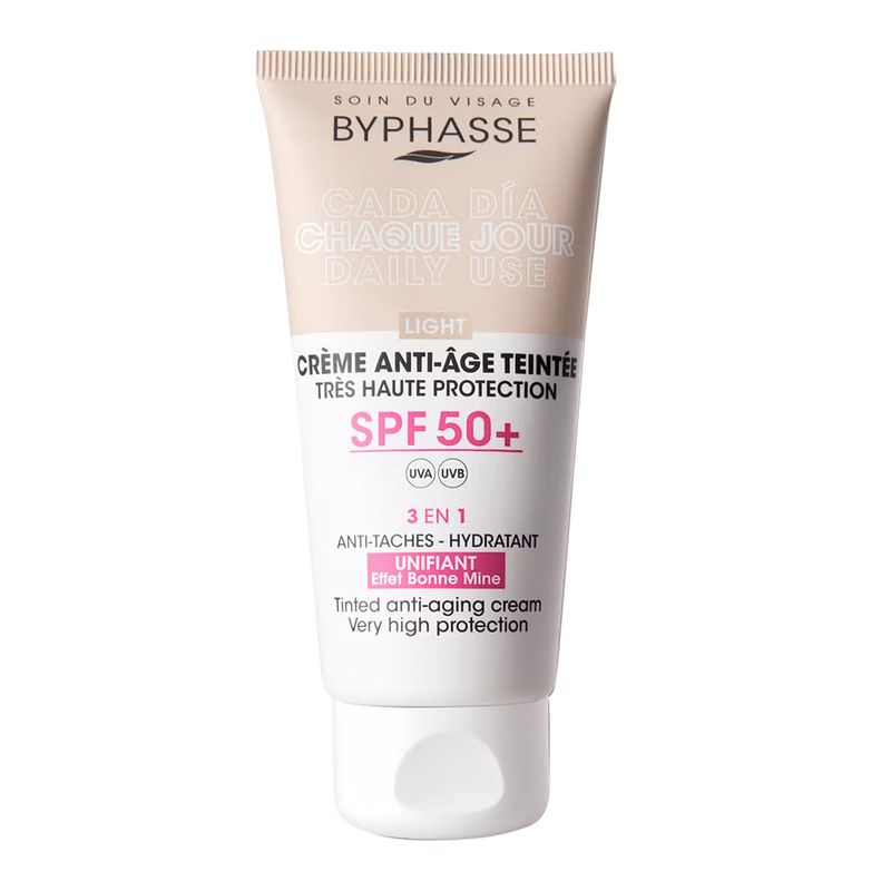Byphasse Byphasse Crema Facial Antiedad Spf 50+ Color Light 50ml. 96206