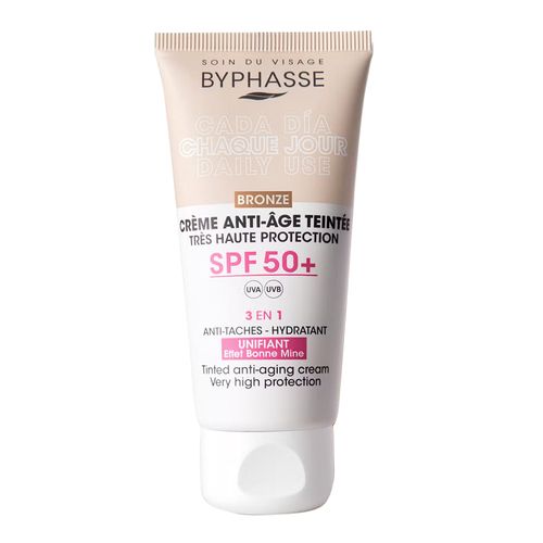 Byphasse Crema Facial Antiedad Spf50+ Color Bronze 50ml.
