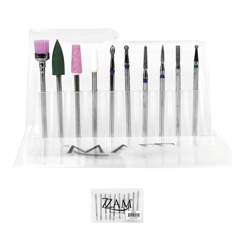 ZZAM Zzam de Set Brocas para Pulidor de Uñas 10 Piezas ZZ314