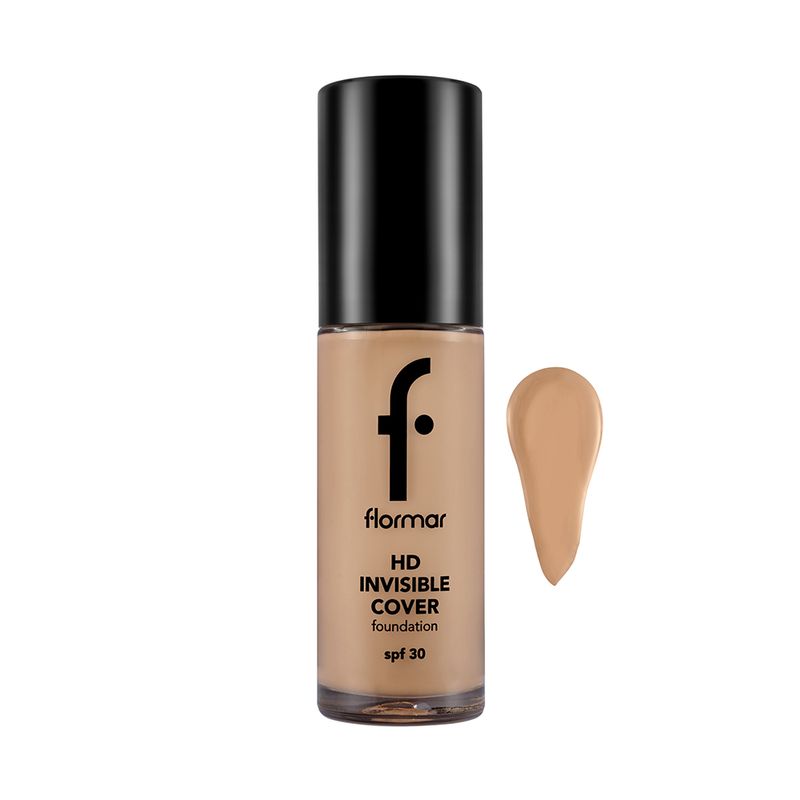 Flormar Flormar Base de Maquillaje Invisible Cover Hd SPF30 30ml. 100 Medium Beige 31000248-100