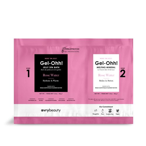 Avrybeauty Gel-Ohh! Kit de Pedicura 2 Pasos – Agua de Rosas