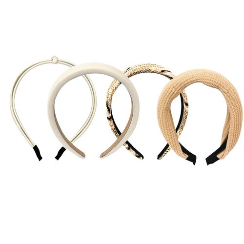 XClip Set Diademas Beige & Blanco 4und.