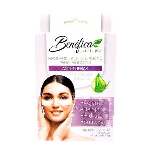 Benéfica Mascarilla de Colágeno para Párpados Anti-Ojeras X3 pares
